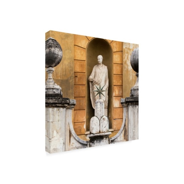 Philippe Hugonnard 'Dolce Vita Rome 3 Vatican Statue' Canvas Art,35x35